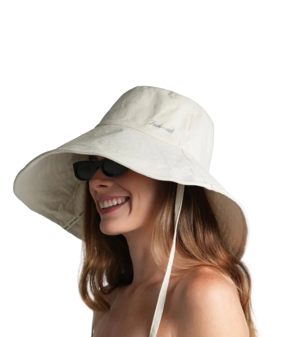 OVERSIZED BUCKET HAT IN ECRU