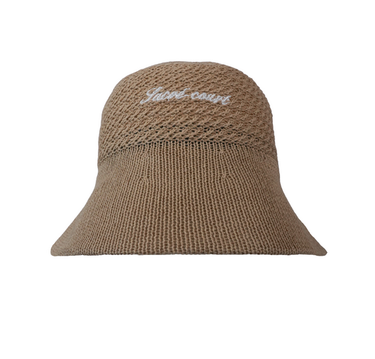 FLUFFY HAT IN DARK BEIGE