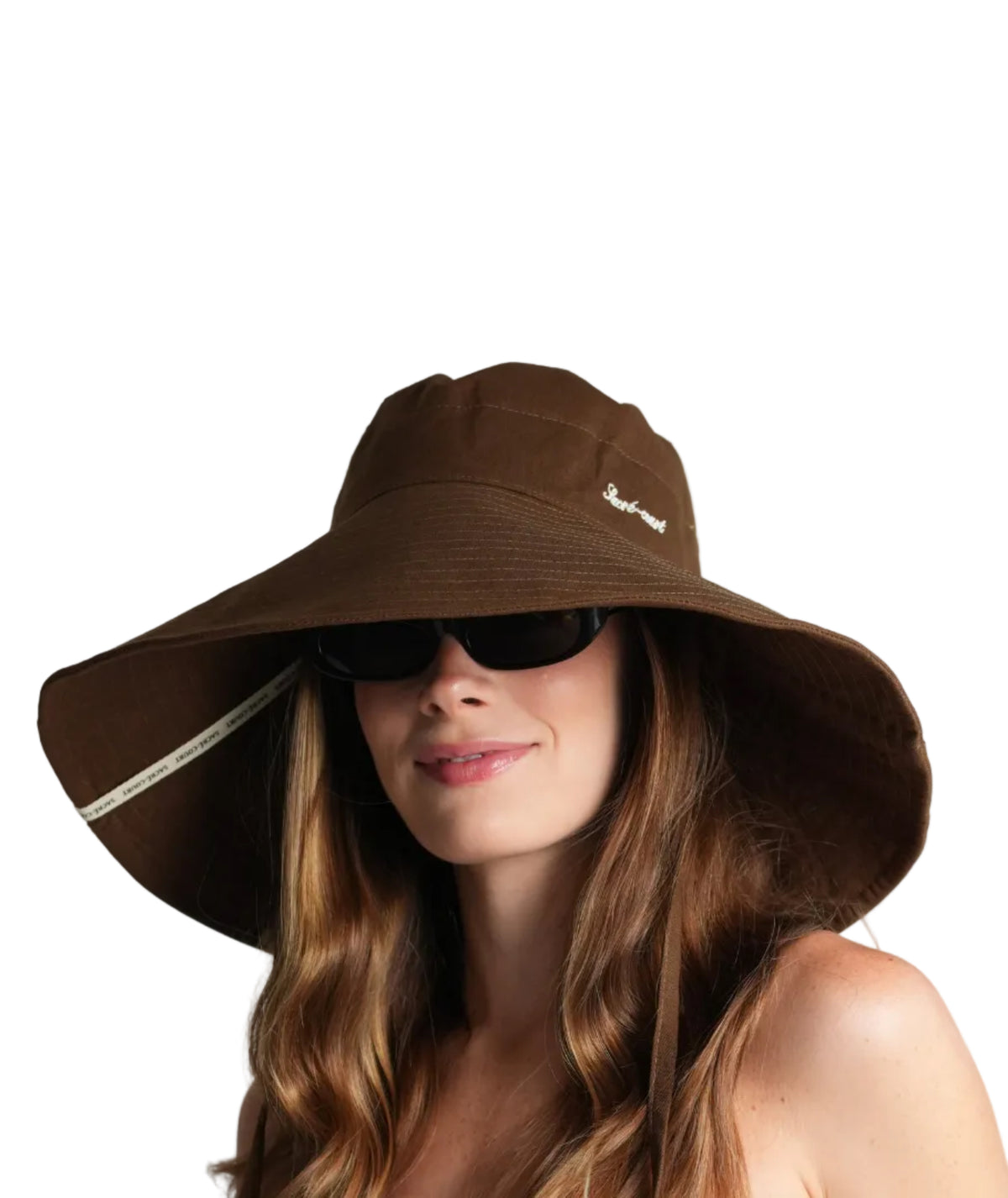 OVERSIZED BUCKET HAT IN BROWN